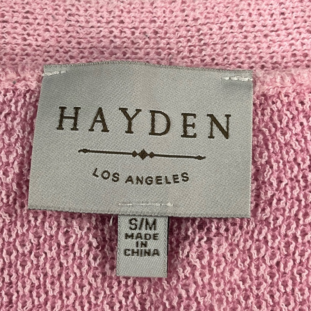 Hayden Los Angeles Leopard Print Open Front Cardigan Sweater w/Front Pockets - Picture 7 of 8